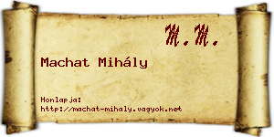 Machat Mihály névjegykártya