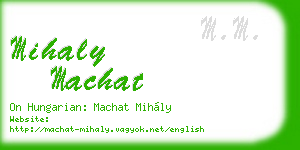 mihaly machat business card